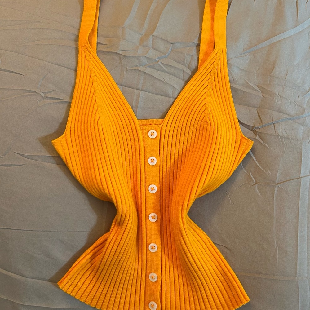 Aerie soft button up tank top